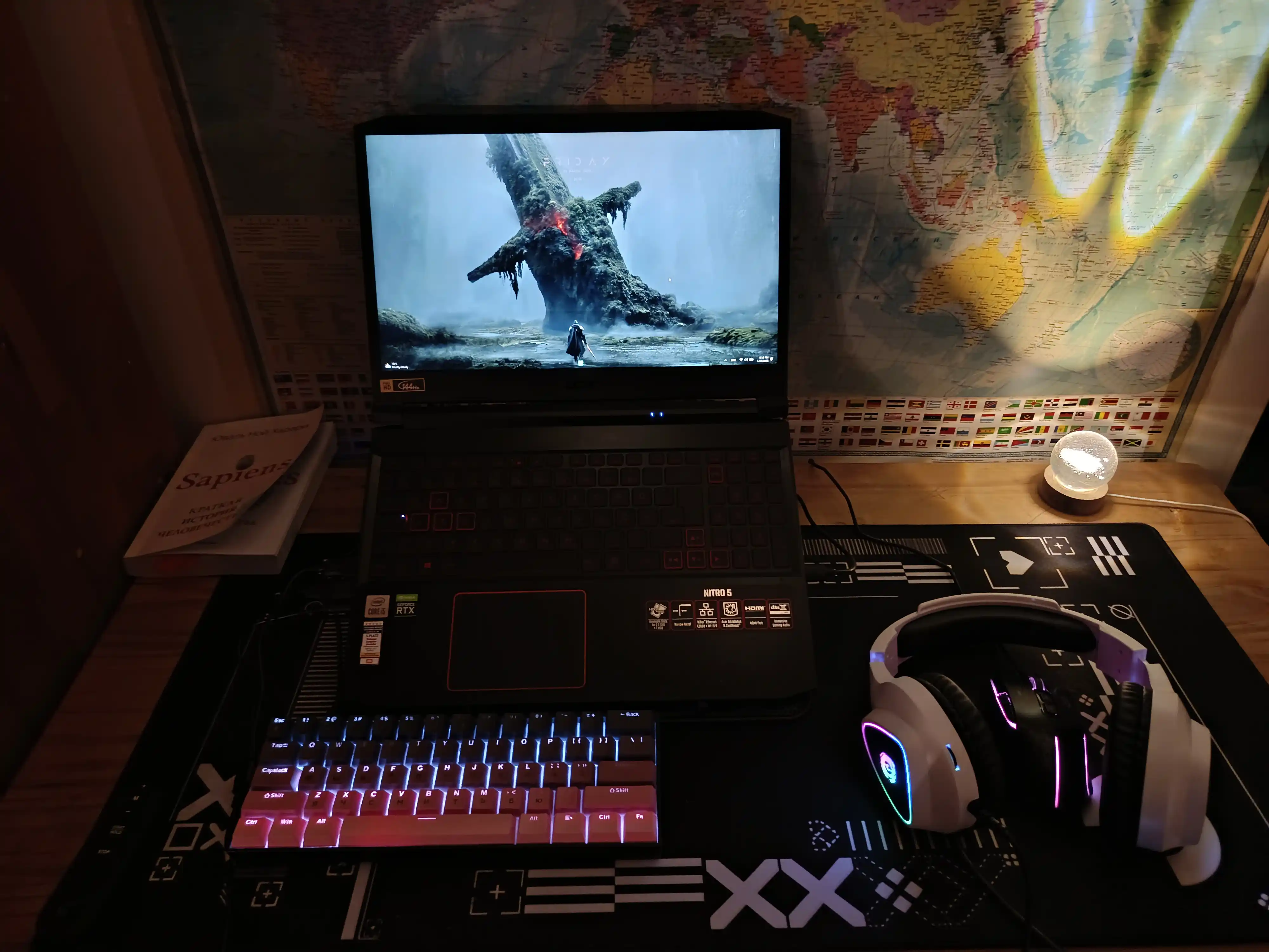 Gaming simli quloqchin CANYON Shadder GH 6,  RGB yoritgich bilan