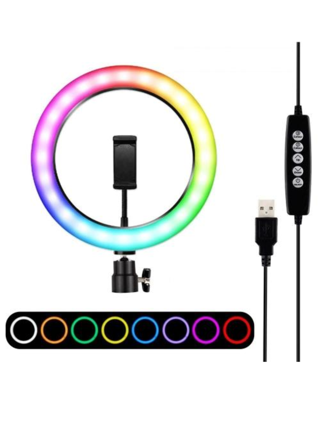 RGB LED MJ33 (33 sm) halqasimon lampa