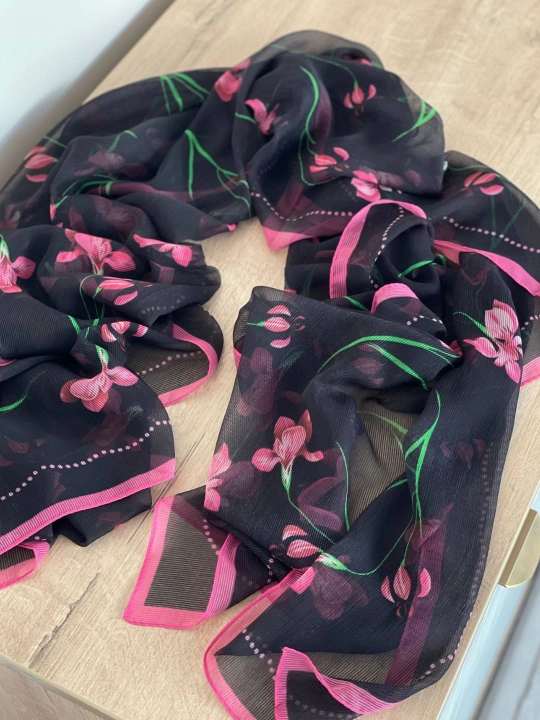 Italyan shifonidan o‘ralgan sharf, o‘lchami 170 x 65