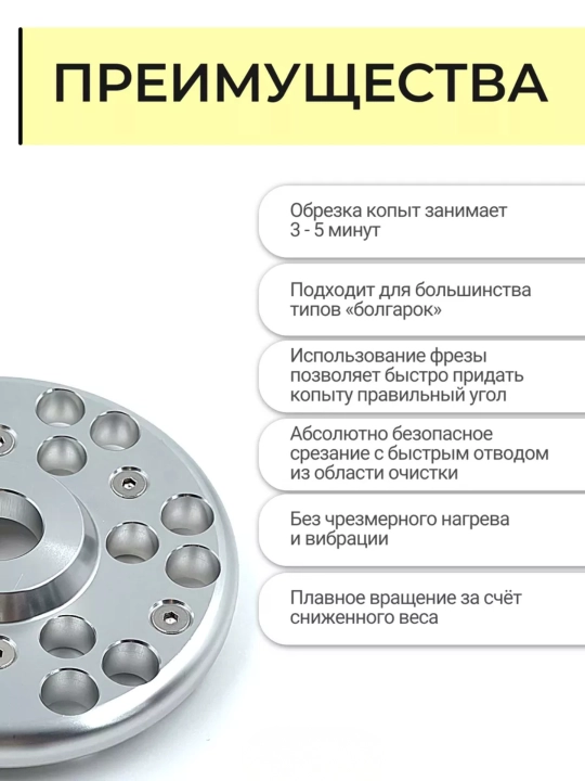 6 ta pichoqli tuyoqqa ishlov berish bolgarka diski, 120 mm