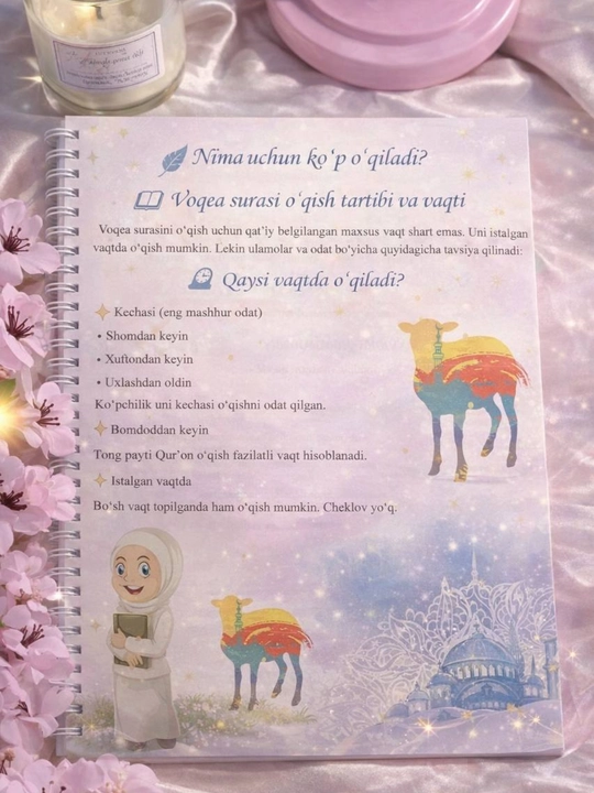 Voqea surasi asosida tuzilgan kundalik Har kunlik o‘qish va belgilash uchun qulay kundalik