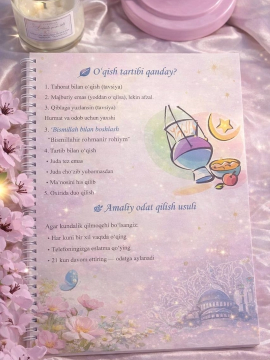 Voqea surasi asosida tuzilgan kundalik Har kunlik o‘qish va belgilash uchun qulay kundalik