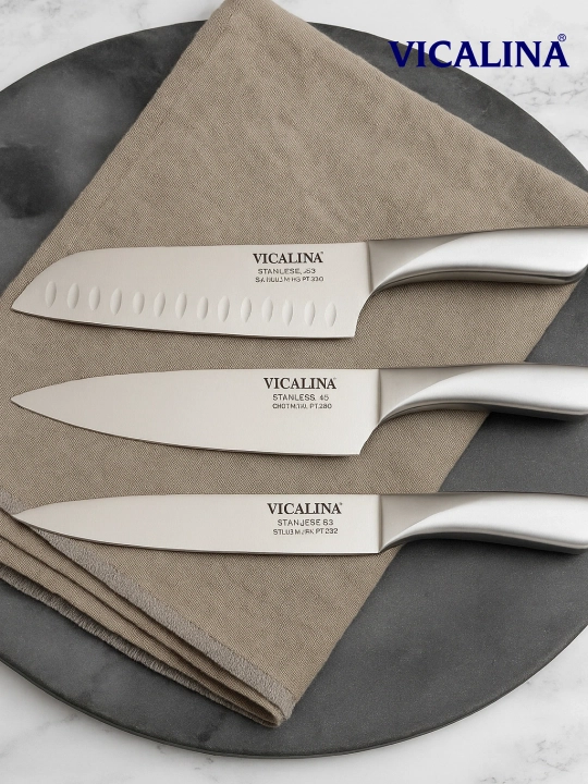 Vicalina Набор кухонных ножей на подставке Vicalina, ножи, ножницы, точилка