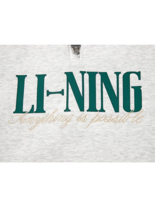 Свитшот Li-Ning AWDW461 Air Cotton — утеплённый оверсайз с AT PROOF и Quick Dry
