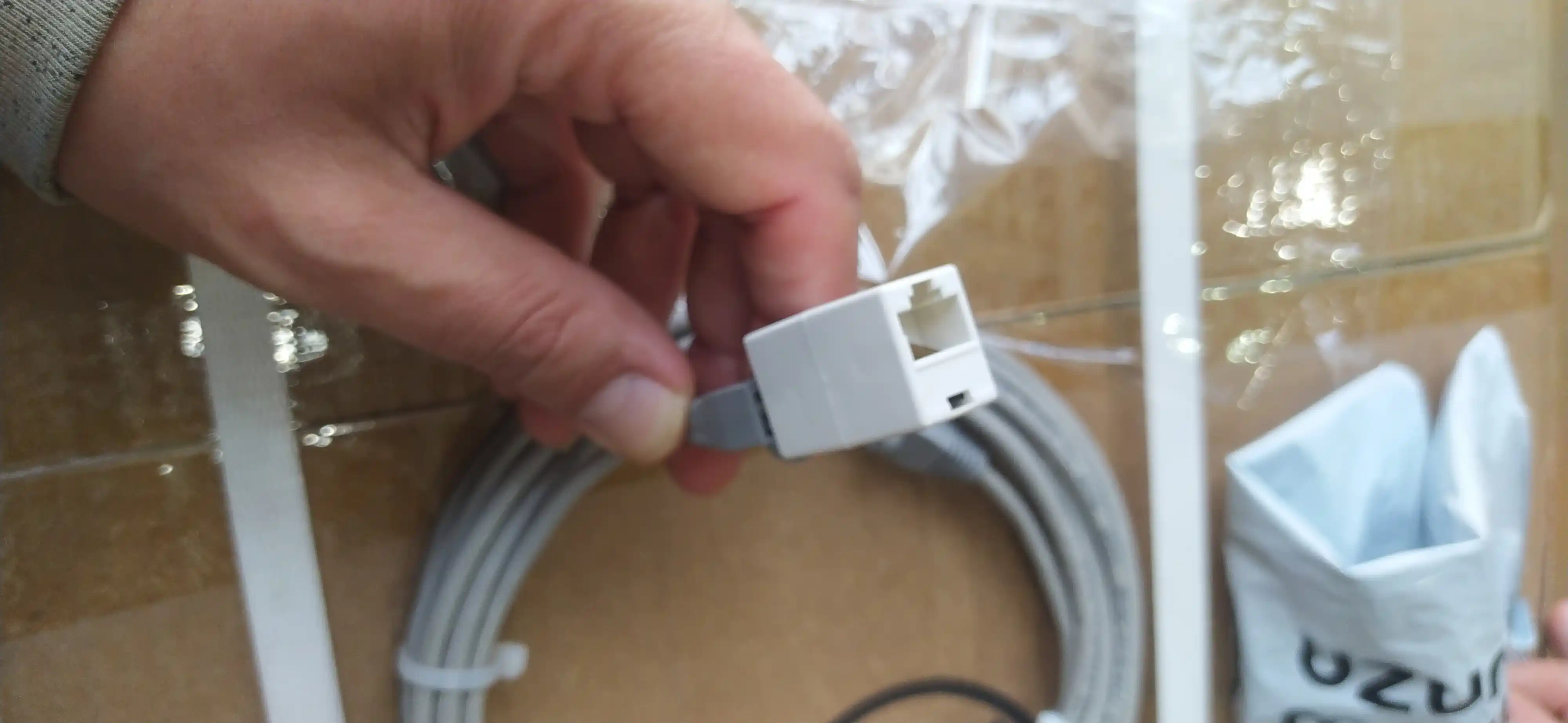 LAN o'tish adapteri RJ45/RJ45 mamka, tarmoq va Internet kabelini ulash uchun mo'ljallangan