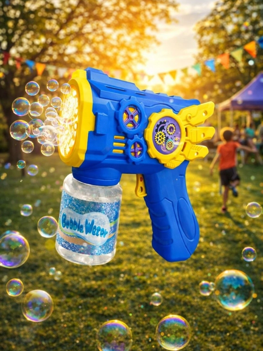 Генератор мыльных пузырей, детский, на батарейках BUBBLE GUN