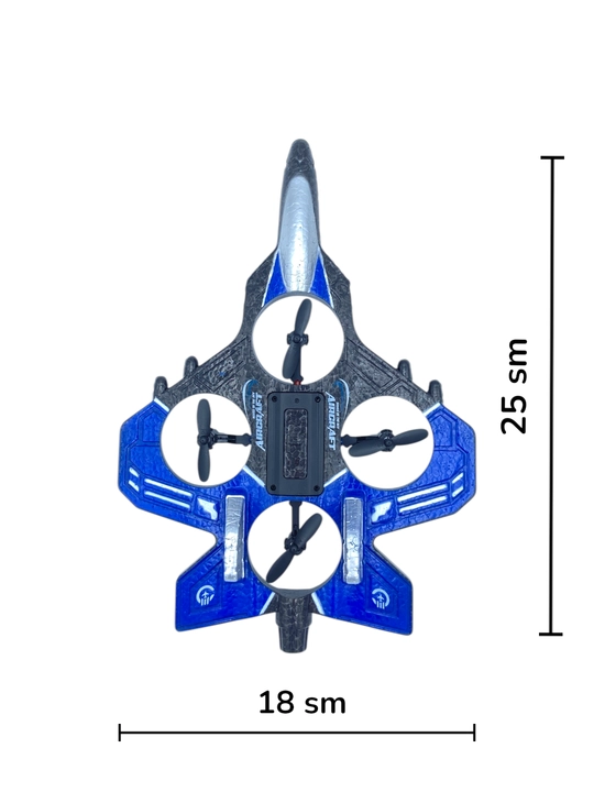 Radio boshqariladigan Fighter dron samolyot, 360° fokus, RGB chiroqli oyinchoq, bolalarga