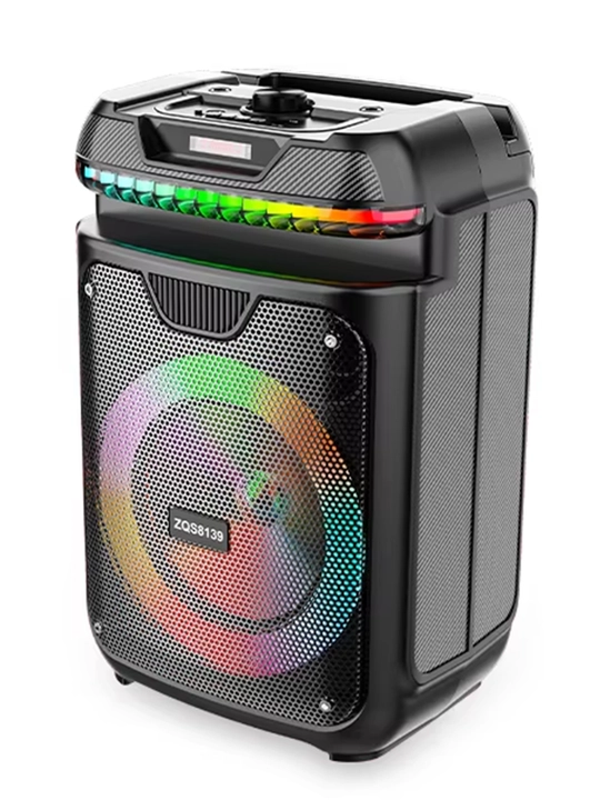 Portativ kolonka ZQS seriya, Bluetooth RGB TWS mikrofon USB TF AUX FM displey va karaoke