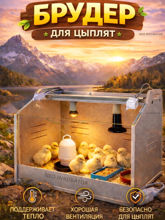 Брудер для цыплят, набор, 3 размера