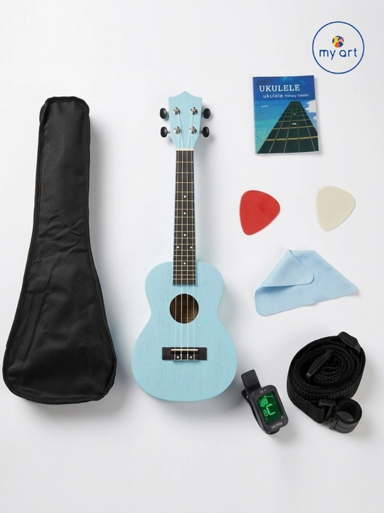 Konsert ukulelesi, 58 sm, musiqa asboblari to‘plami, mini gitara