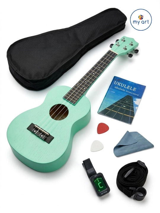 Konsert ukulelesi, 58 sm, musiqa asboblari to‘plami, mini gitara