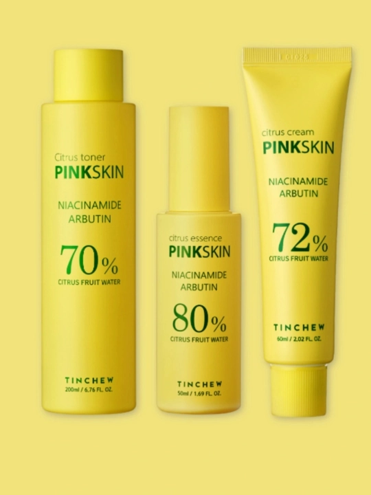 Набор для сияния и витаминного ухода TINCHEW Citrus Skin Pink