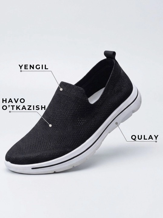 Erkaklar sliponlari yengil, nafas oluvchi, yozgi, har kunlik qulay oyoq kiyim