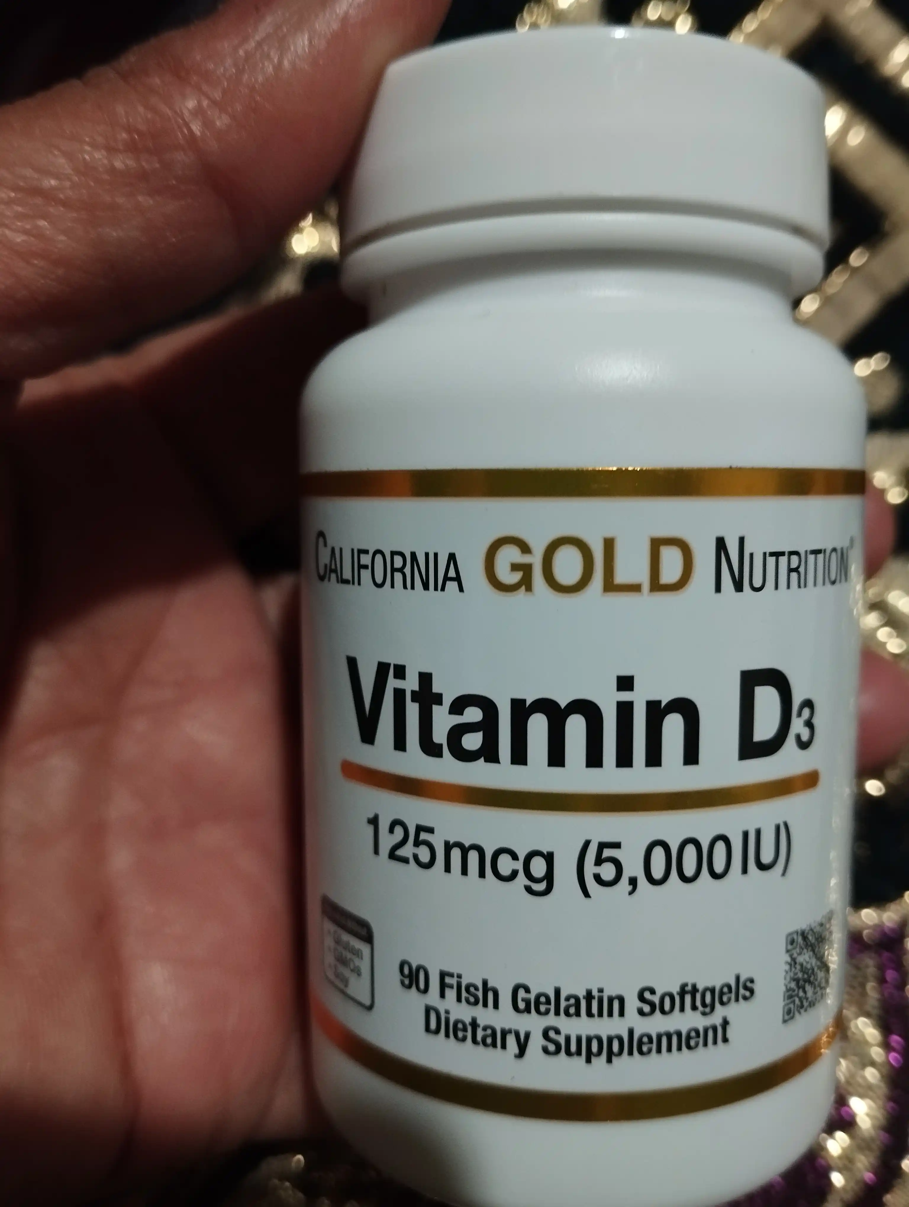 Витамин D3 Д3 California Gold Nutrition 125 мкг 5000 (IU) МЕ, 90 капсул