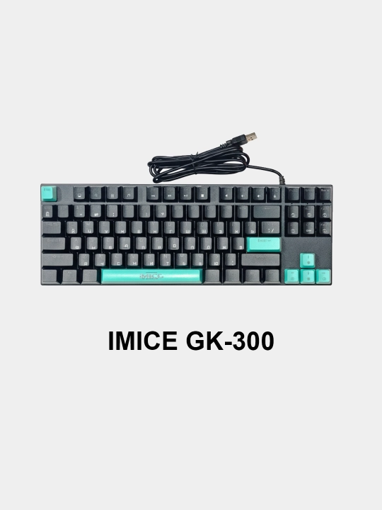 IMICE GK-300 USB RGB simli o‘yin mexanik klaviaturasi RUS/ENG 87k