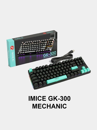 IMICE GK-300 USB RGB simli o‘yin mexanik klaviaturasi RUS/ENG 87k - 
