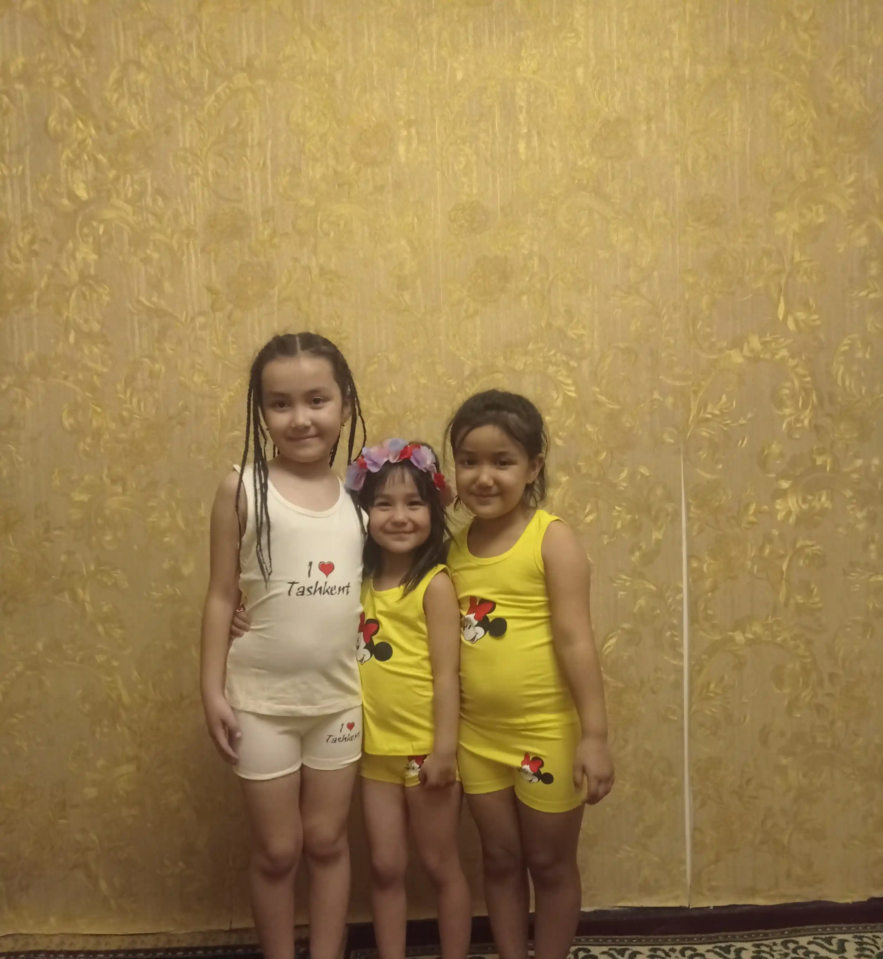 Детский комплект для девочки, 2-11 лет: шорты и майка, из хлопка