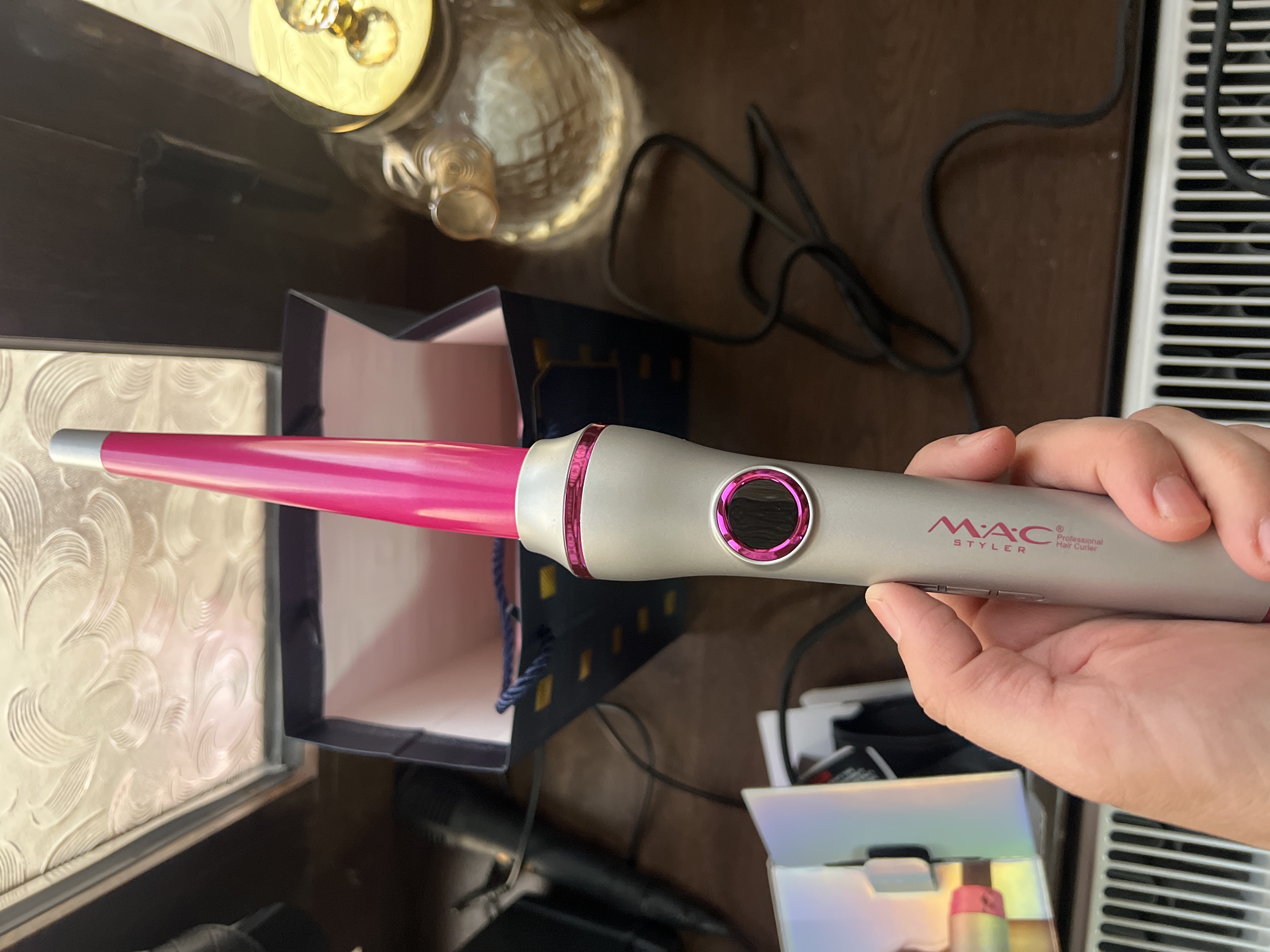 Professional konusli dazmol MAC Stayler МС-3327 LCD displeyli, keramik plastinali