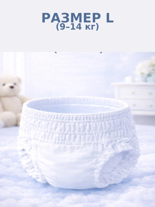 Подгузники-трусики детские ночные Standard L (9–14 кг) 44 шт