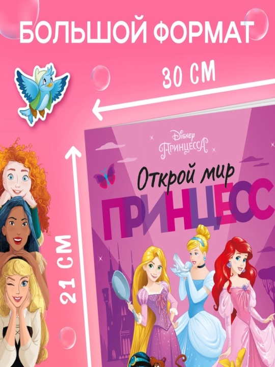 Наклейки для детей «Прекрасные принцессы», Принцессы, А4, 100, 250 наклеек