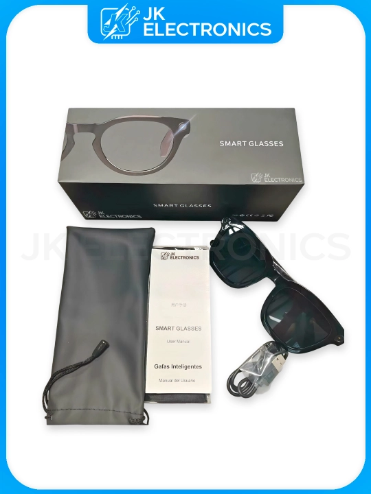 Smart Glasses V03 aqlli ko‘zoynak Bluetooth, 8 MP kamera, 1080p 30fps video, tarjimon