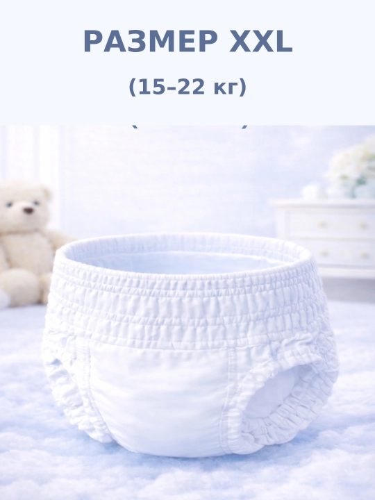 Taglik-trusiklar standart XXL (15–20 kg), 40 dona, kunduzgi, yuqori shimuvchanli