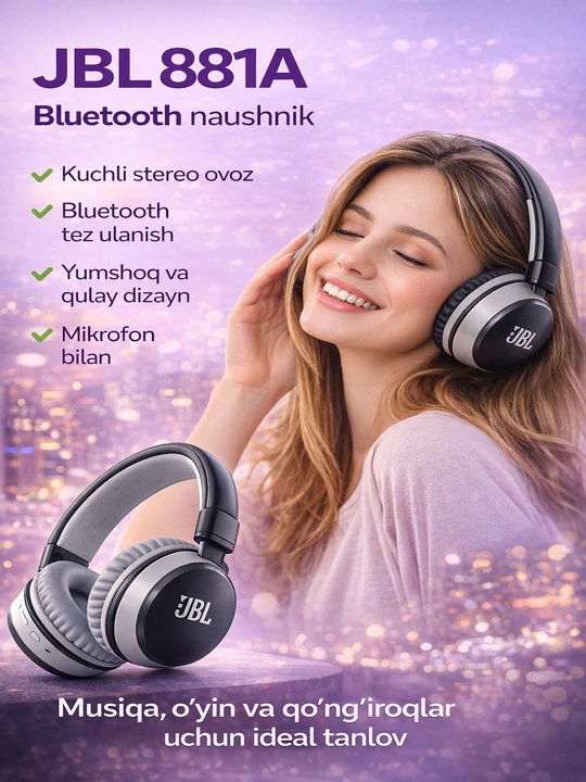 Wireless Ms-881 simsiz quloqchinlar, 3 xil rangda - 