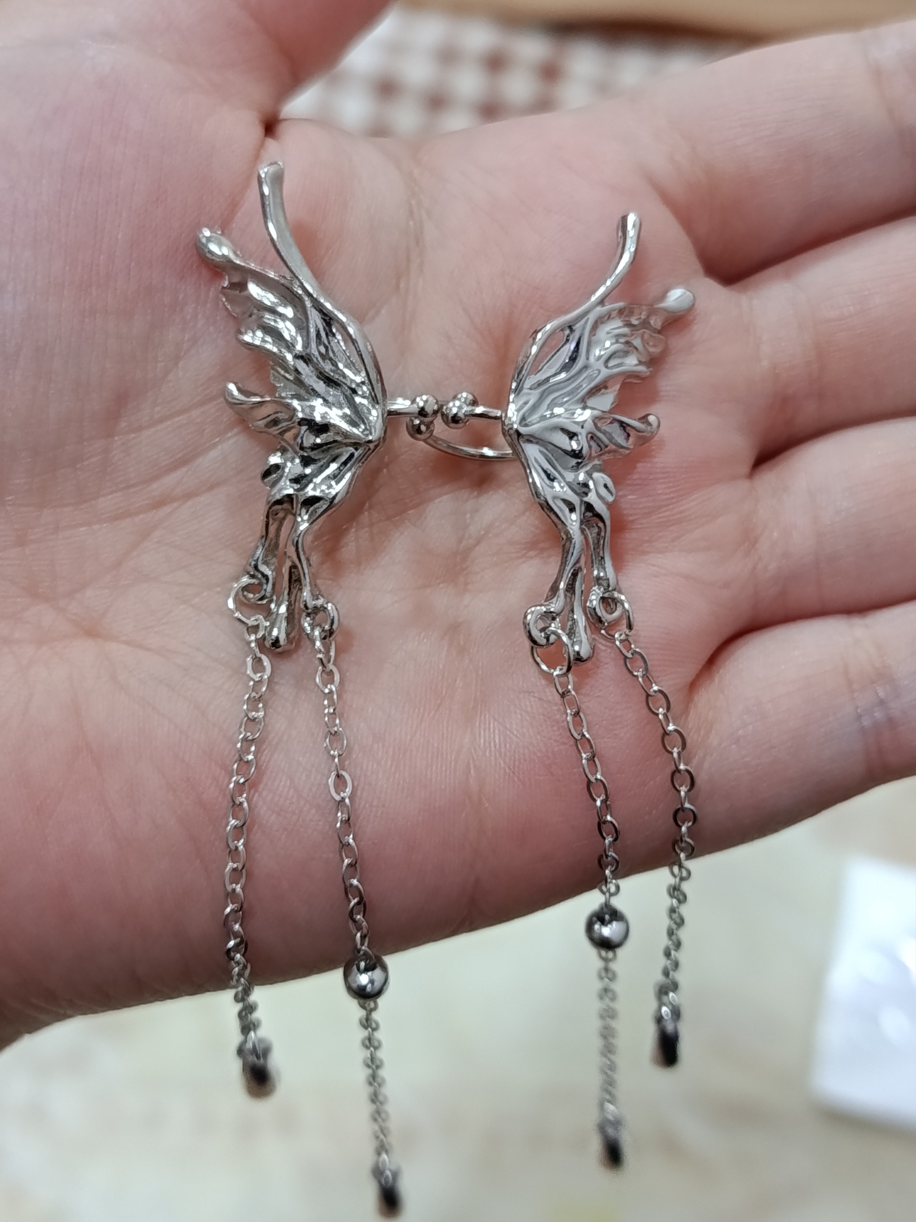 Серьги каффы, ассиметричные серьги