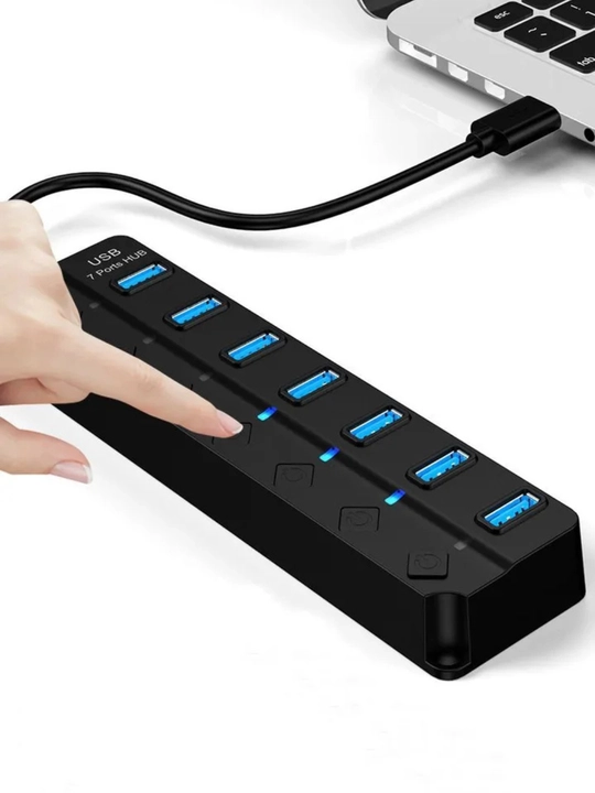USB HUB 3.0 Type A+C 8 portli, USB hub adapteri