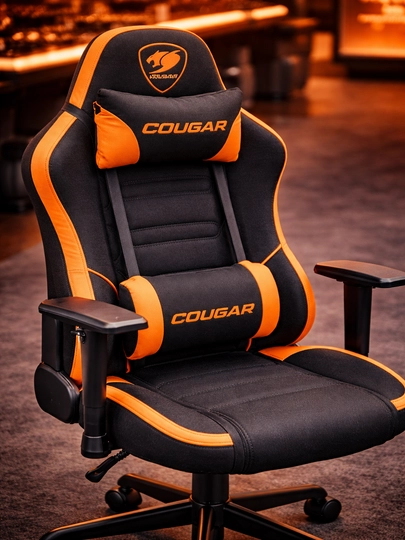 Игровое компьютерное кресло Cougar Fusion SF с регулировкой высоты и колесами — COMPX-FUSIONSF