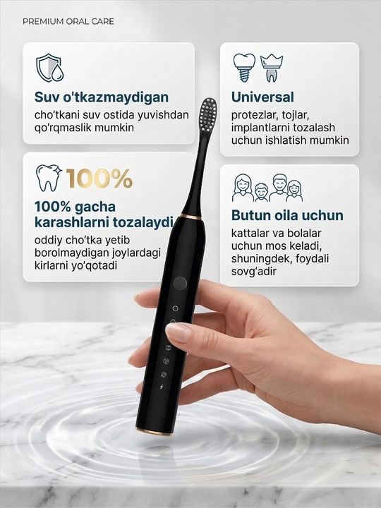Universal Elektr tish cho'tkasi Sonic Electric Toothbrush X-3