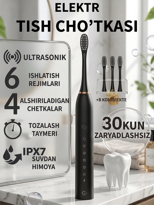 Universal Elektr tish cho'tkasi Sonic Electric Toothbrush X-3 - 