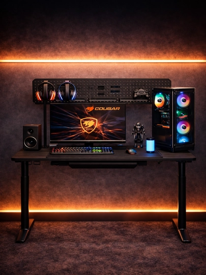 Игровой компьютерный стол Cougar E-Odyssey с панелью для аксессуаров — COMPX-EODISSEY