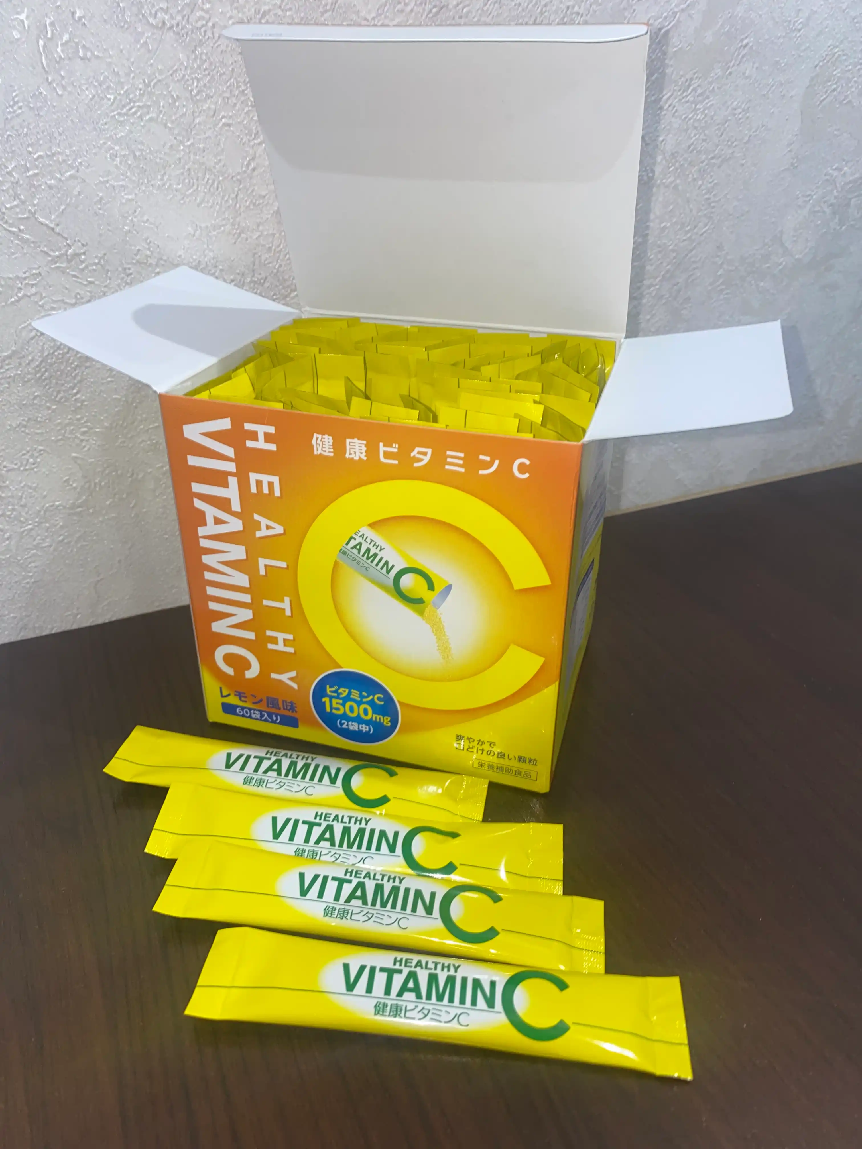 Витамин C со вкусом лимона, Японский продукт, 1500 мг, в двух саше