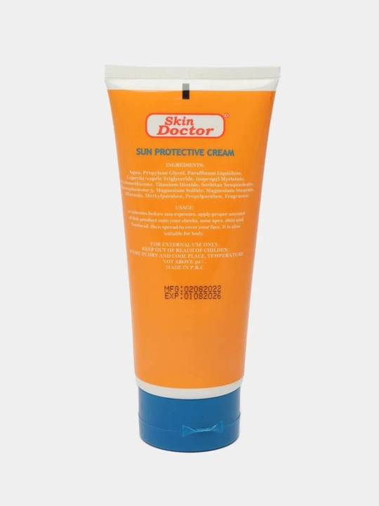 SPF 80 quyoshdan himoya kremi Skin Doctor, yuz va tana uchun,suvga chidamli,UVA/UVB 150 g