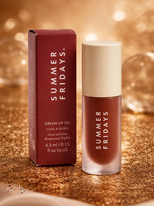 Summer Fridays Dream Lip Oil Rosewood Nights, увлажняющее масло-блеск для губ, 4.5 мл - 