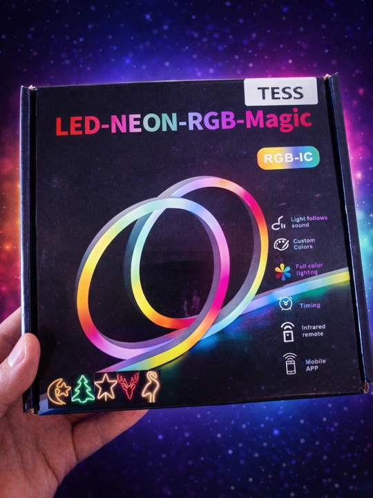 LED, lenta, Smart, RGB IC Neon 5m USB, TESS, pult va ilova bilan LED подсветка