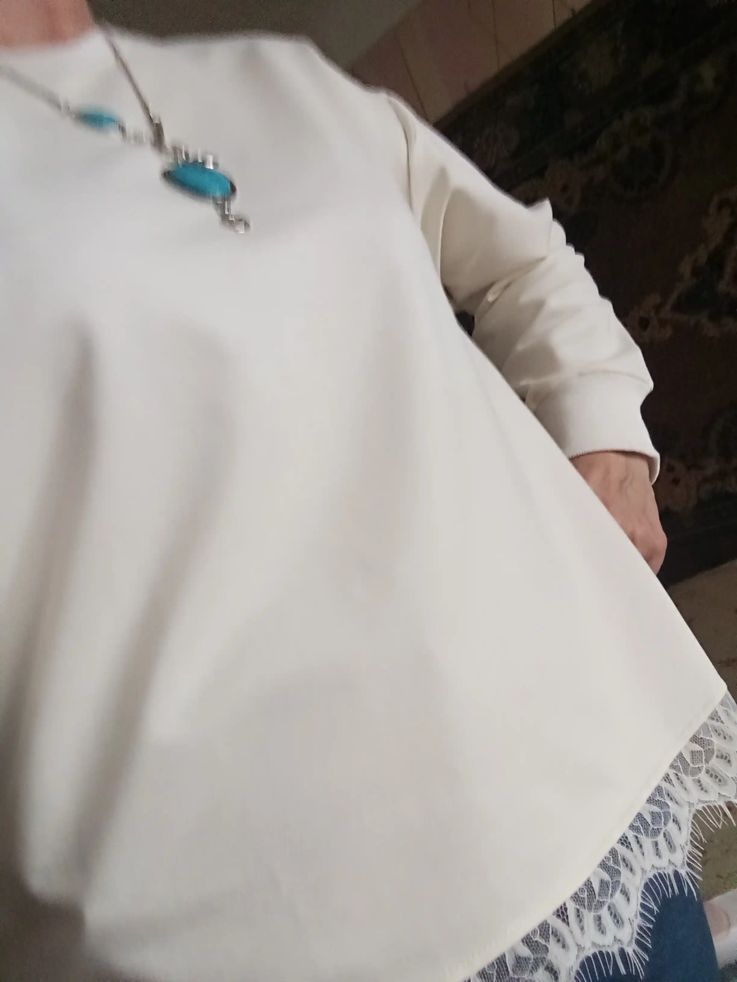 Ayollar uchun AishazaR svitshot, bazaviy, gipyur bahorgi bluzka, o‘lchami 42-52 M-XL
