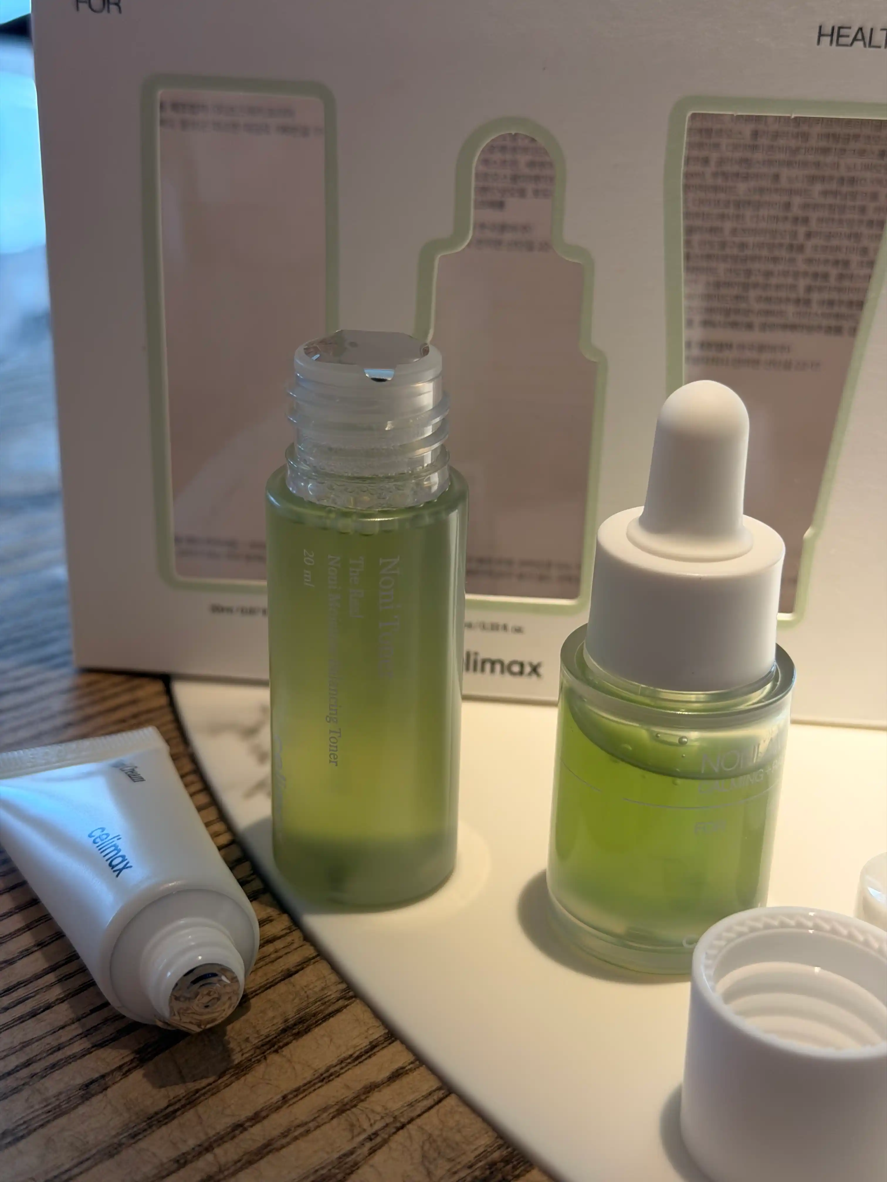 Celimax набор миниатюр для лица: Noni, Dual Barrier, Dark Spot — тонер, крем, сыворотка
