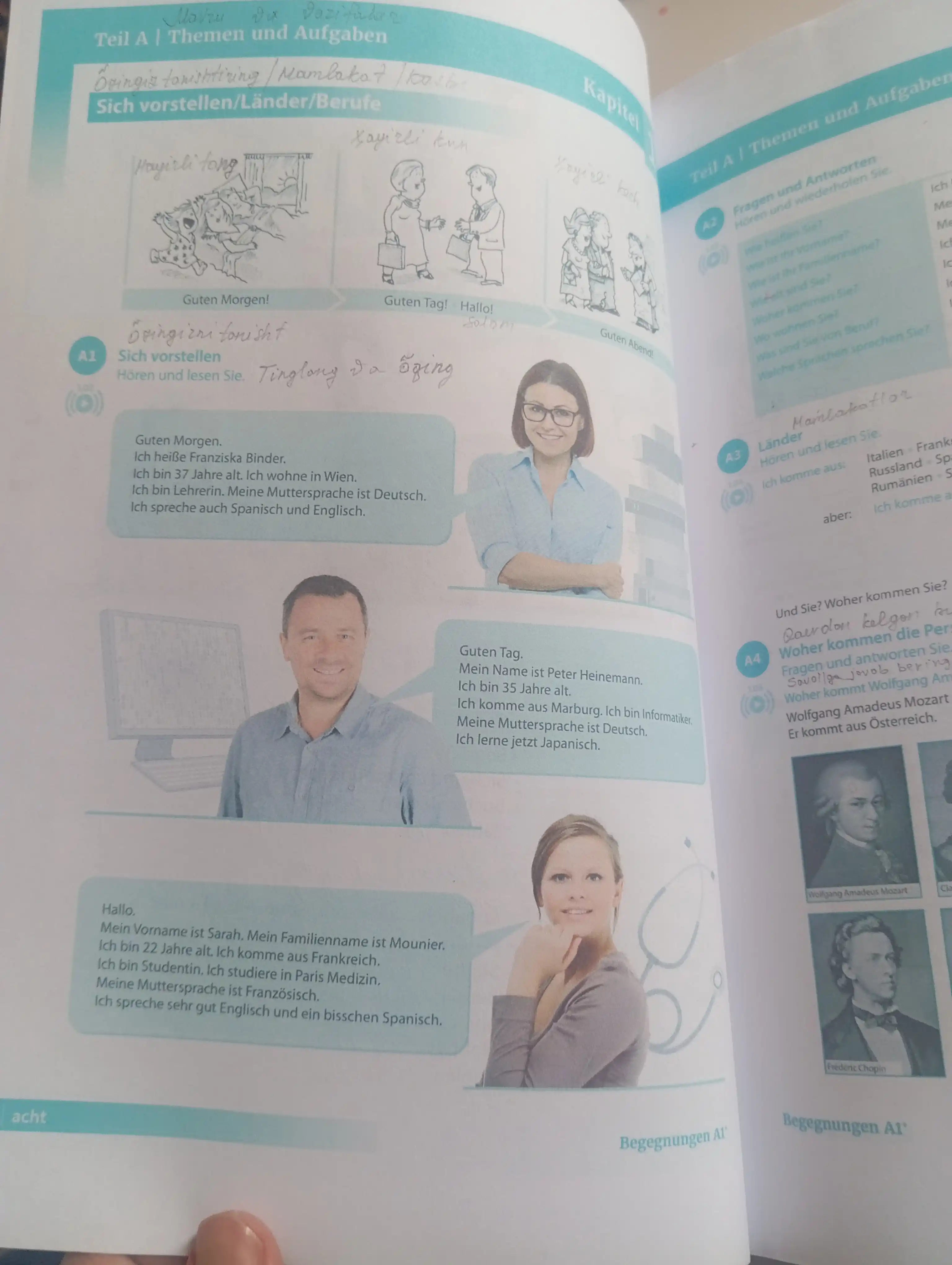 Begegnungen A1+ nemis tili darsligi – integratsiyalashgan kurs va ish daftari (CDsiz)