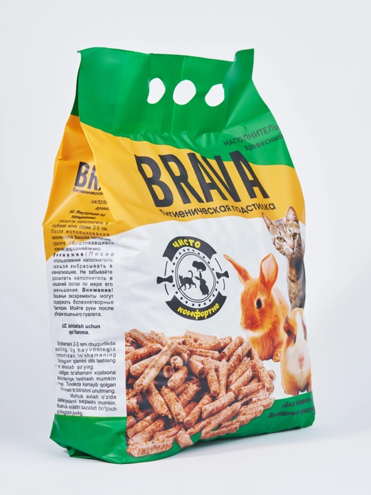 "BRAVА" mushuk hojatxonasi uchun to‘ldiruvchi, 100% yog‘ochdan iborat, 2 kg - 