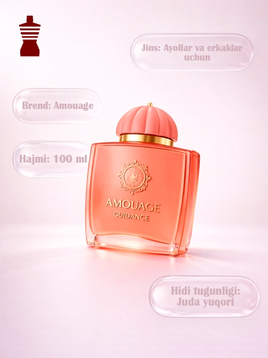 Amouage Guidance, Guidance 46, Sunshine, Honour, Existence 100 мл унисекс, стойкость 2 дня