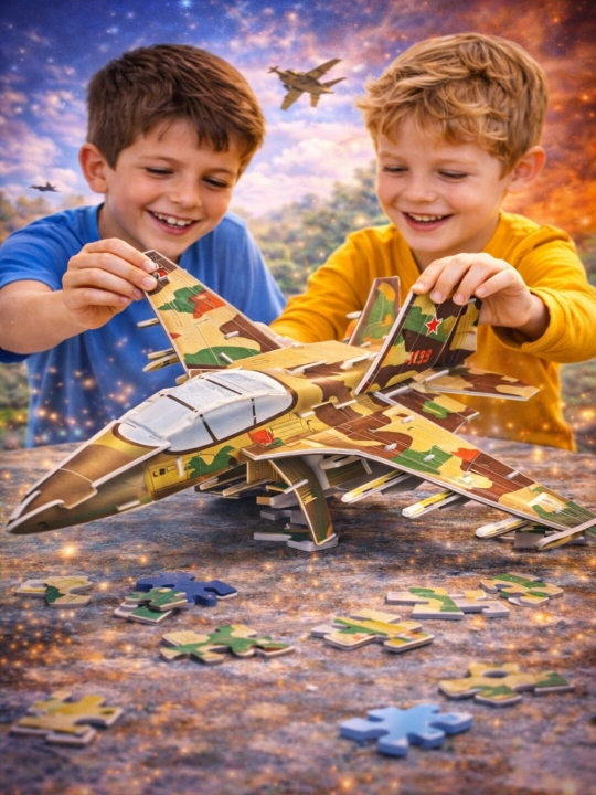 3D boshqotirma, yog‘och o‘yinchoq va karton model konstruktori, 4D modellar