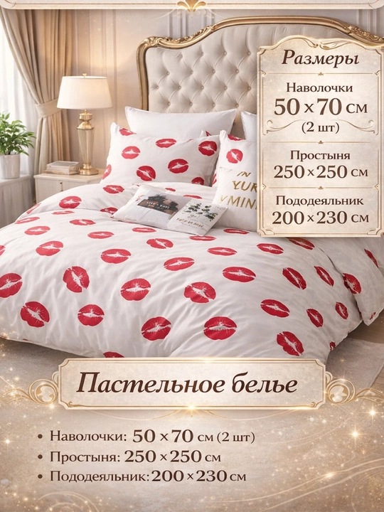 Pastel to'plami, pastellar 2 kishilik, 1 kishilik, paxtali choyshablar, yotoq komplekti - 