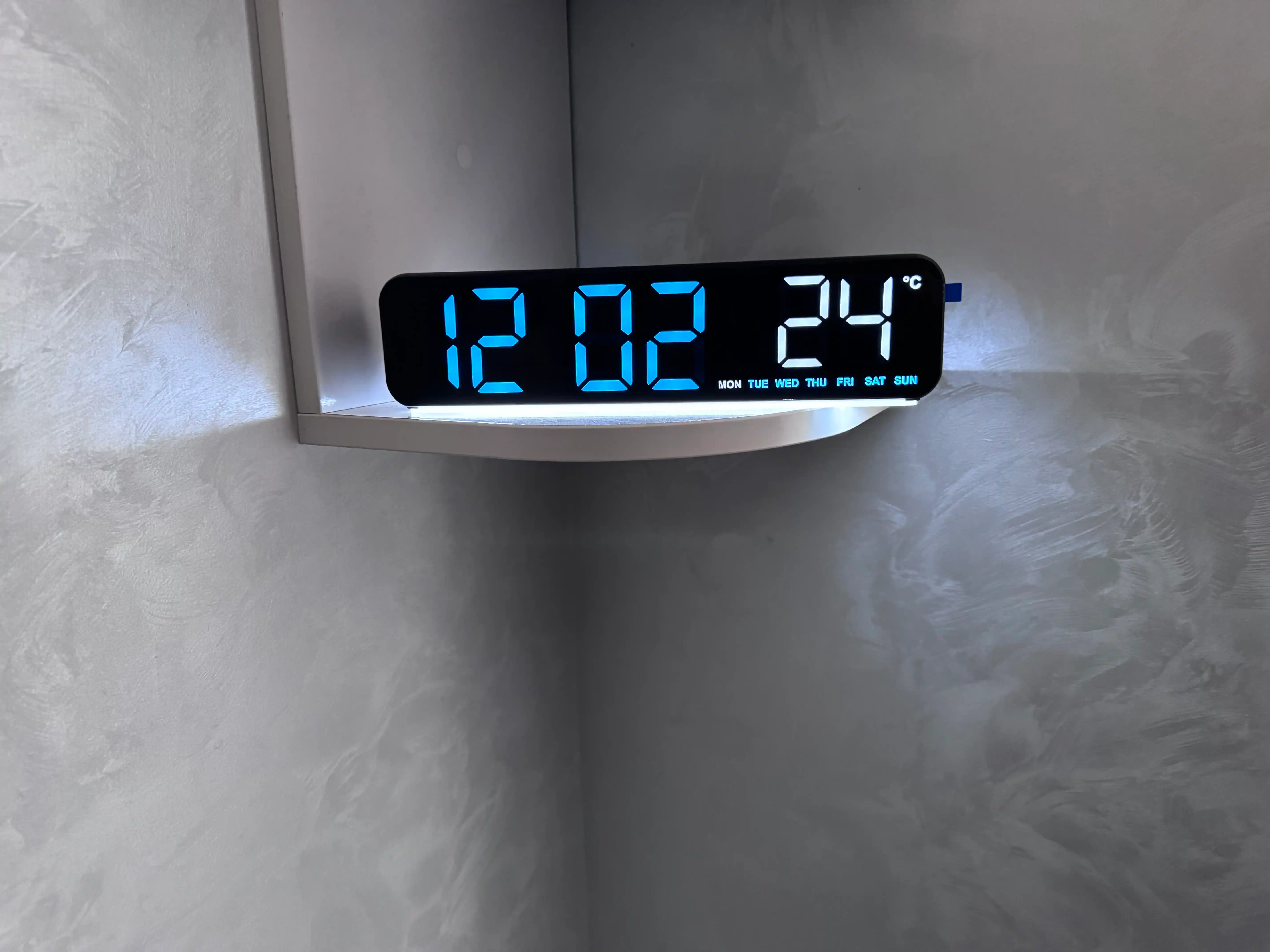 LED elektron stol soati budilnik, sana va temperatura