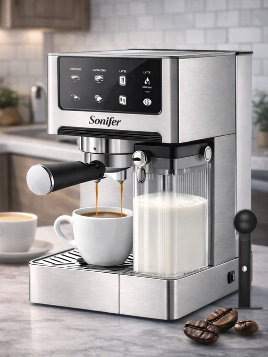 Кофемашина Sonifer SF-3587 — профессиональная, 20 бар, с капучинатором - 