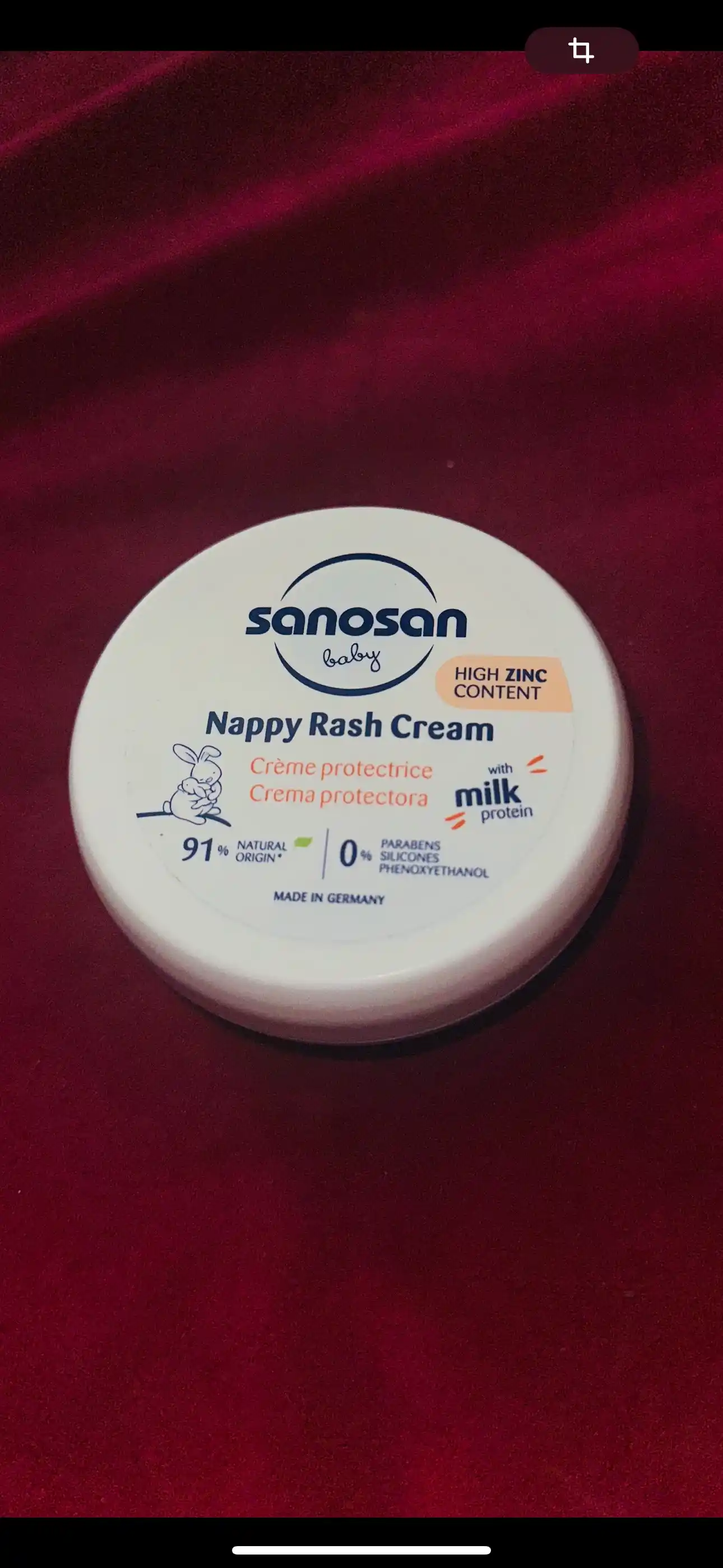Krem Sanosan Baby, bez toshmalariga qarshi, 0 oy+, 150 ml