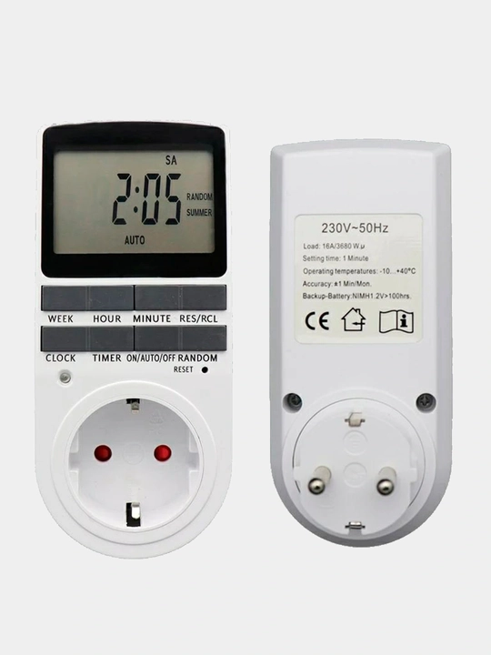 18 tsiklli elektron rozetkali taymer