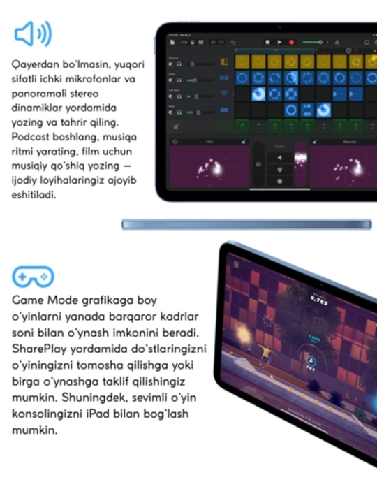 Планшет Apple iPad 11 A16 2025, 128 ГБ, 256 ГБ, Wi-Fi 6