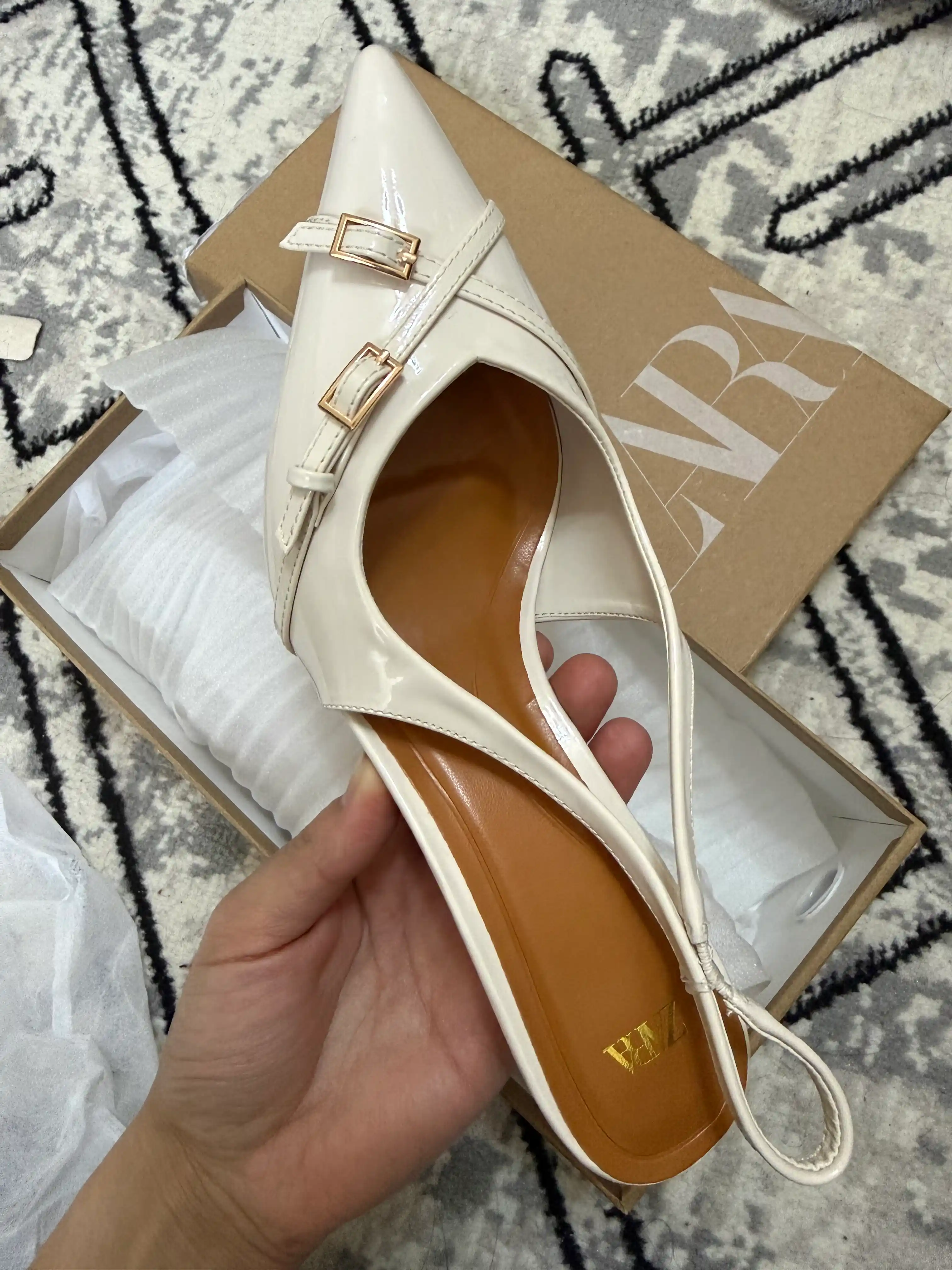 Ayollar tuflisi, kabluk, poshnali tufli, to'yga, merry me, trend tufli, ZARA